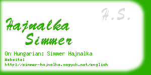 hajnalka simmer business card